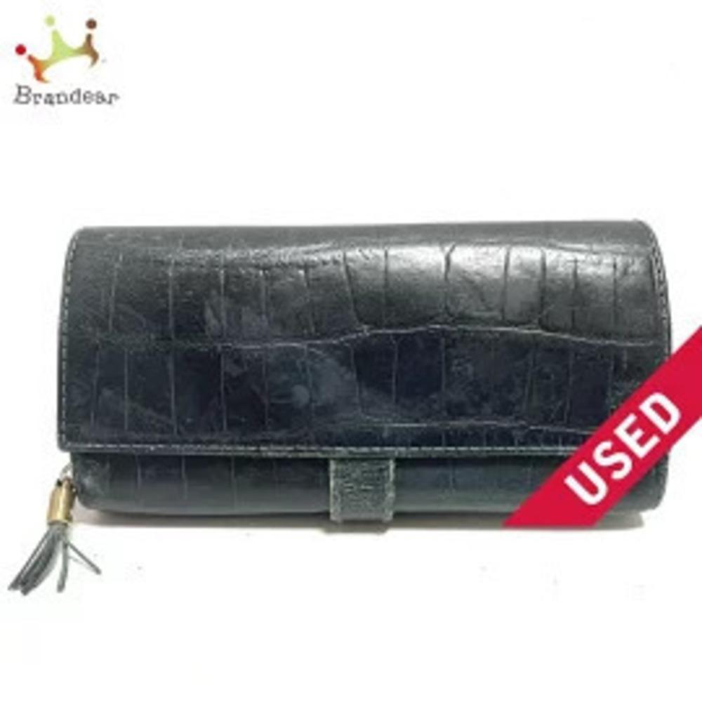 Felisi Long Wallet Embossed Khaki Green Leather